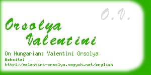 orsolya valentini business card